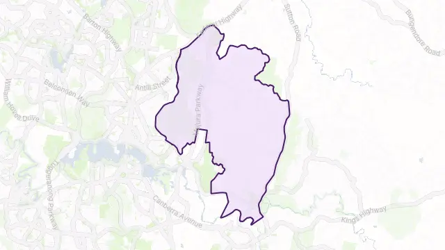 ACT Remainder - Majura Area Boundary Map