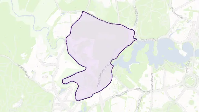 ACT Remainder - Molonglo Valley Area Boundary Map