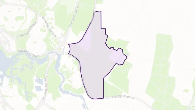 Canberra Airport Area Boundary Map