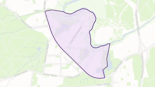 Coombs Area Boundary Map