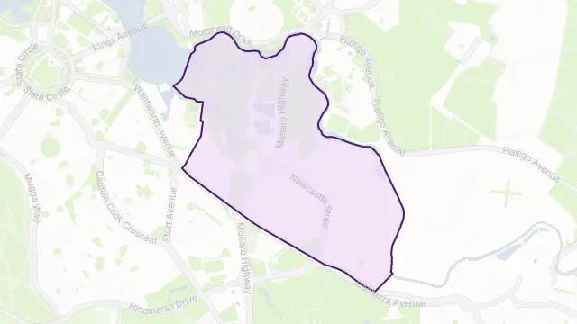 Fyshwick Area Boundary Map