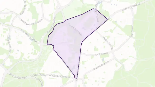 Lyneham Area Boundary Map