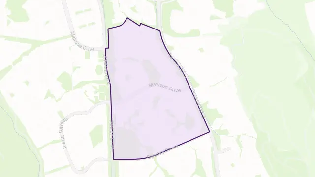 Mawson Area Boundary Map