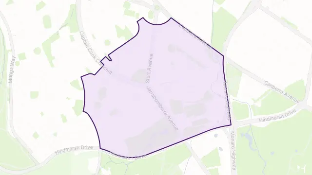 Narrabundah Area Boundary Map
