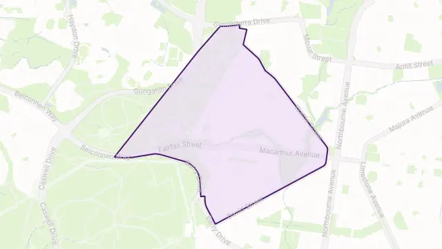 O'connor Area Boundary Map