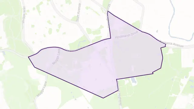 Symonston Area Boundary Map