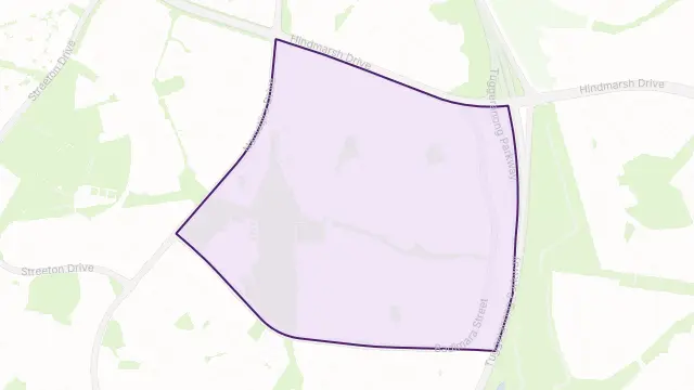 Waramanga Area Boundary Map