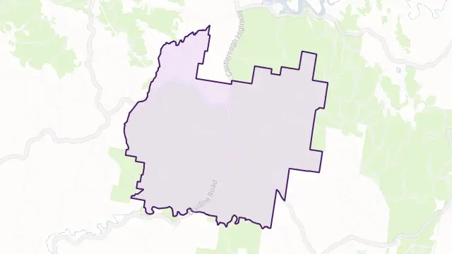 Aarons Pass Area Boundary Map