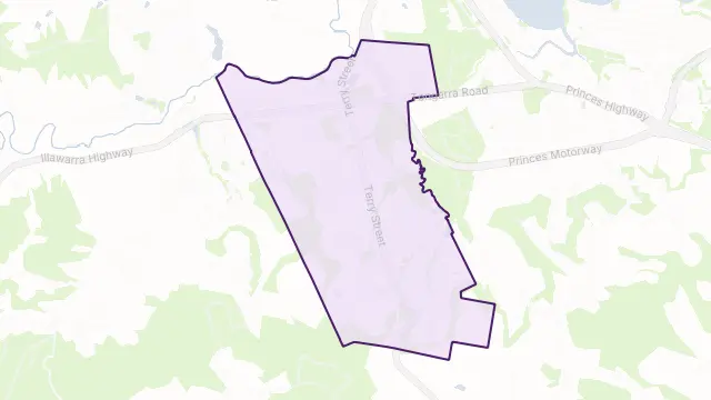 Albion Park Area Boundary Map