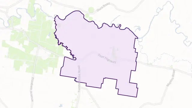 Alfredtown Area Boundary Map