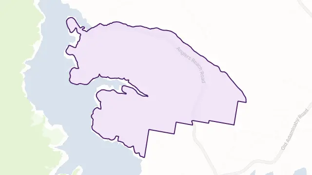 Anglers Reach Area Boundary Map