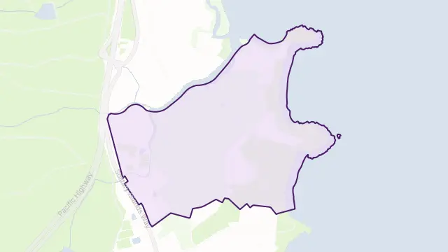 Arrawarra Headland Area Boundary Map