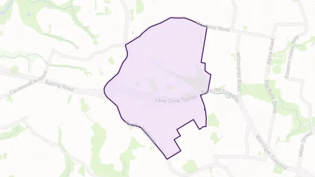 Artarmon Area Boundary Map