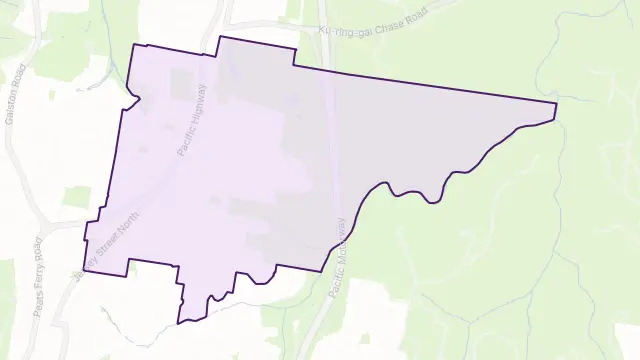 Asquith Area Boundary Map