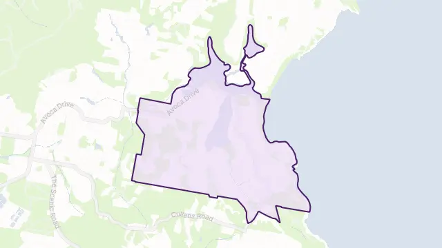 Avoca Beach Area Boundary Map