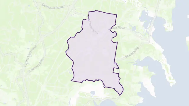 Awaba Area Boundary Map