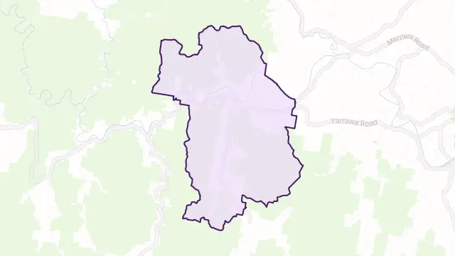 Baerami Area Boundary Map