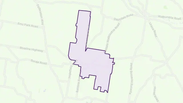 Balldale Area Boundary Map