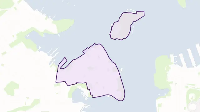 Balmain East Area Boundary Map