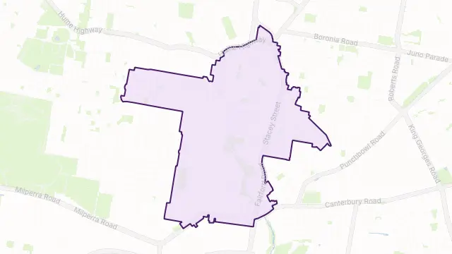 Bankstown Area Boundary Map