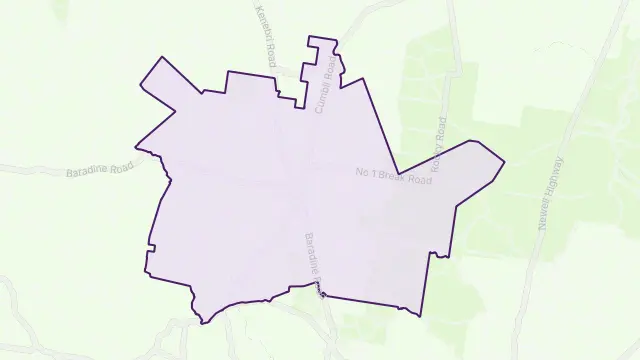 Baradine Area Boundary Map
