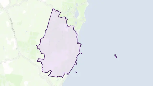 Barcoongere Area Boundary Map