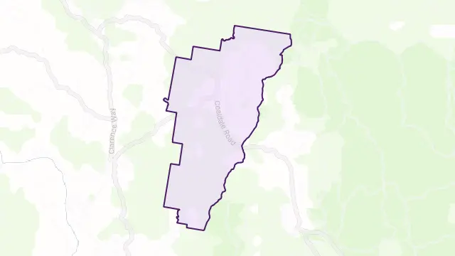 Barretts Creek Area Boundary Map