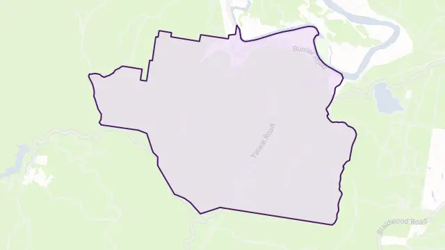 Barringella Area Boundary Map