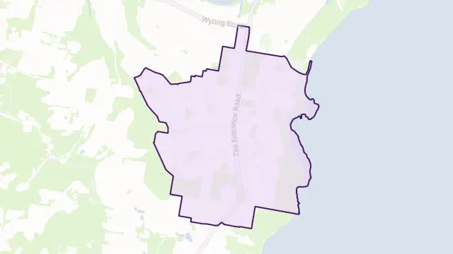 Bateau Bay Area Boundary Map