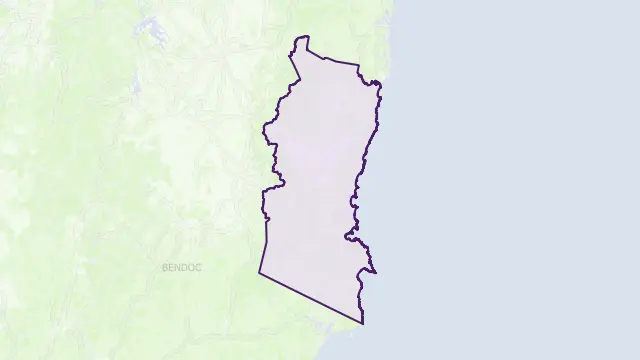 Bega Valley Council Area Boundary Map
