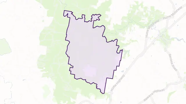 Belanglo Area Boundary Map