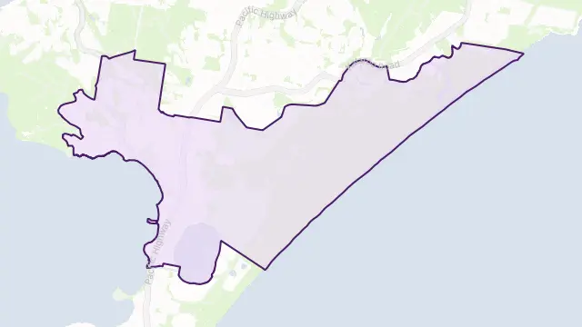 Belmont Area Boundary Map