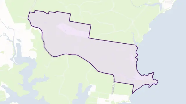 Bendalong Area Boundary Map