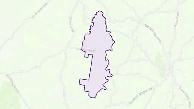 Benolong Area Boundary Map