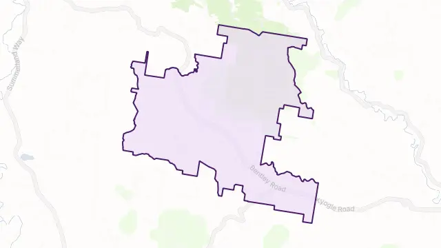 Bentley Area Boundary Map