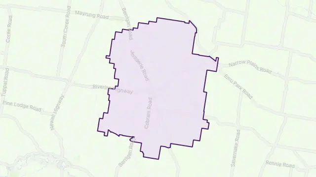 Berrigan Area Boundary Map