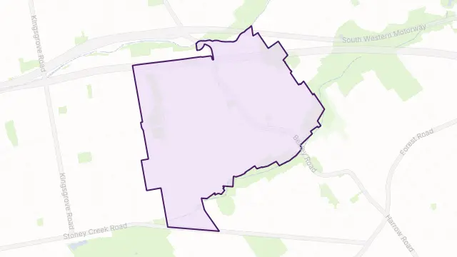 Bexley North Area Boundary Map