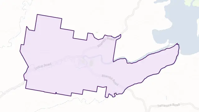 Bilambil Area Boundary Map
