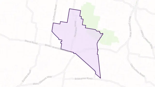 Bimbi Area Boundary Map
