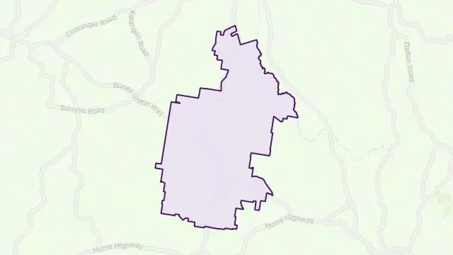 Binalong Area Boundary Map