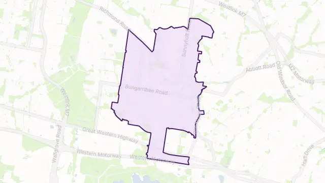Blacktown Area Boundary Map