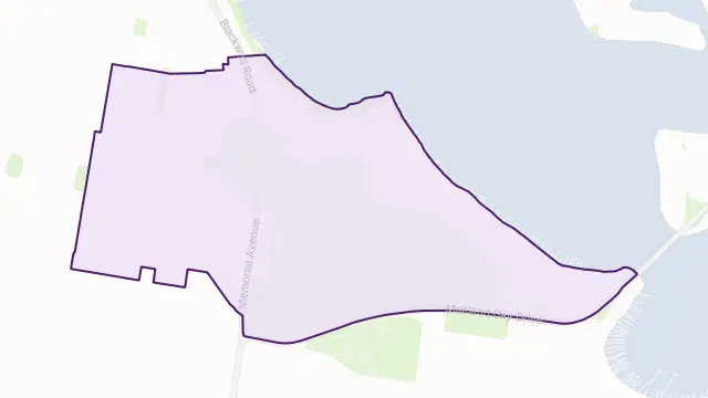 Blackwall Area Boundary Map