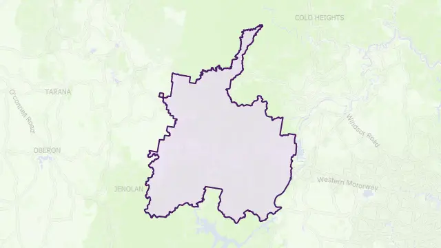 Blue Mountains Council Area Boundary Map