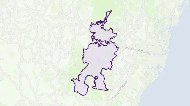Blue Mountains National Park Area Boundary Map