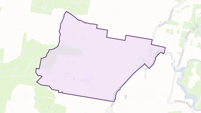 Boambee Area Boundary Map