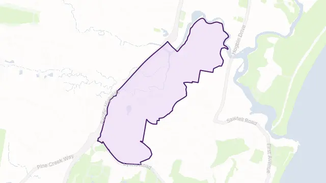 Boambee East Area Boundary Map