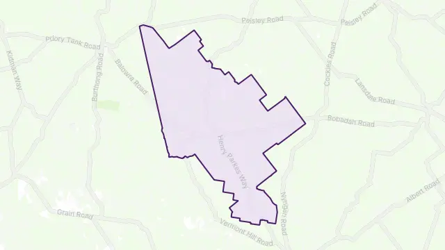 Bobadah Area Boundary Map
