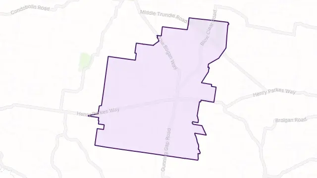 Bogan Gate Area Boundary Map