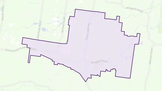 Booroorban Area Boundary Map