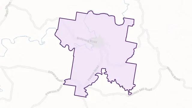 Booyong Area Boundary Map